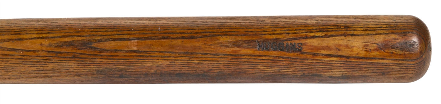 1915 Miller Huggins Game Used Double Vault Marked Side-Written Bat PSA/DNA GU-10